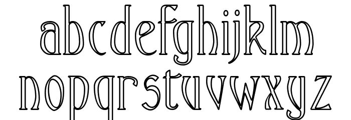 Ambrosia Outline Font LOWERCASE