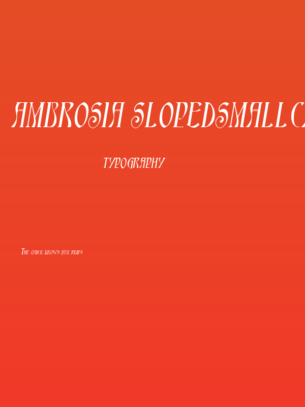 Ambrosia SlopedSmallCaps Poster