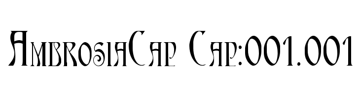 AmbrosiaCap Cap:001.001  font caratteri gratis