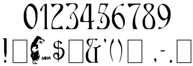 AmbrosiaCap Cap:001.001 Font Alte caractere