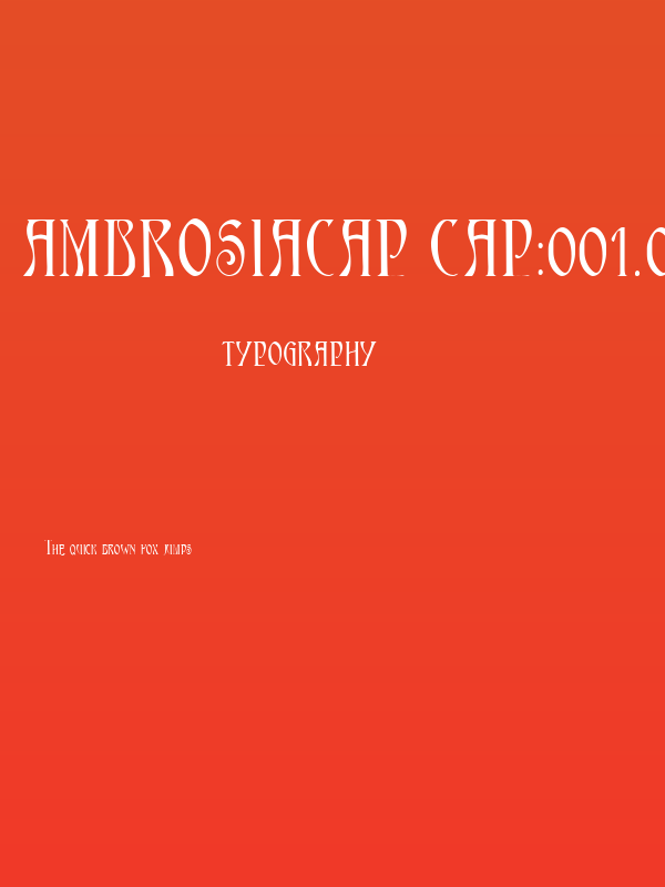 AmbrosiaCap Cap:001.001 Poster