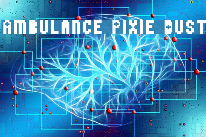 Ambulance Pixie Dust Font examples