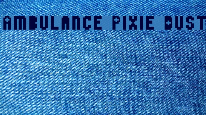 Ambulance Pixie Dust Font examples