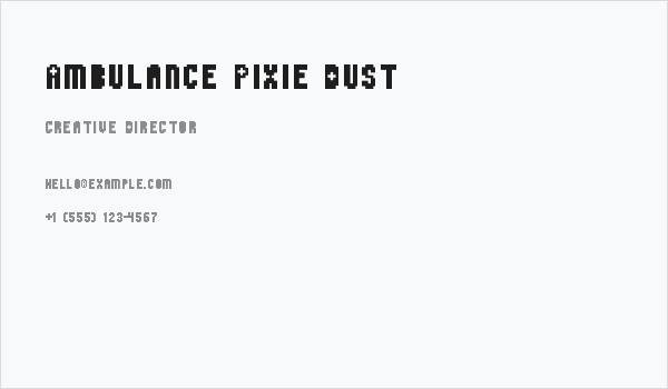 Ambulance Pixie Dust Business Card