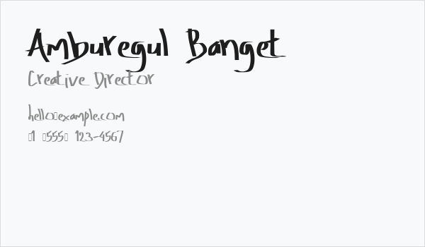 Amburegul Banget Business Card