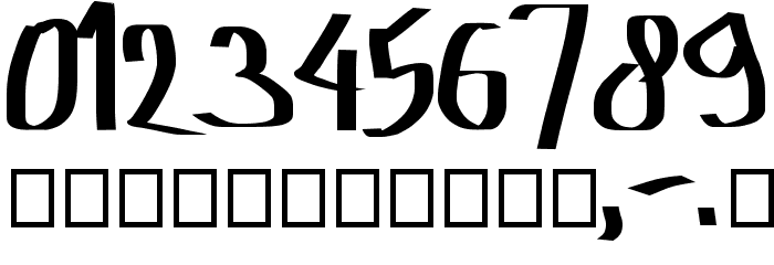 Amburegul Small Font OTHER CHARS