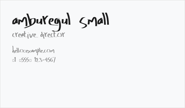 Amburegul Small Business Card