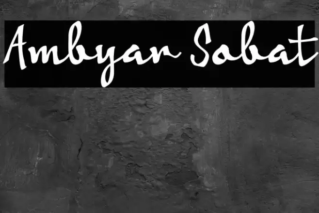 Ambyar Sobat Font examples