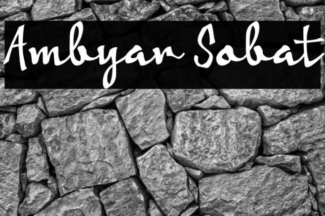 Ambyar Sobat Font examples