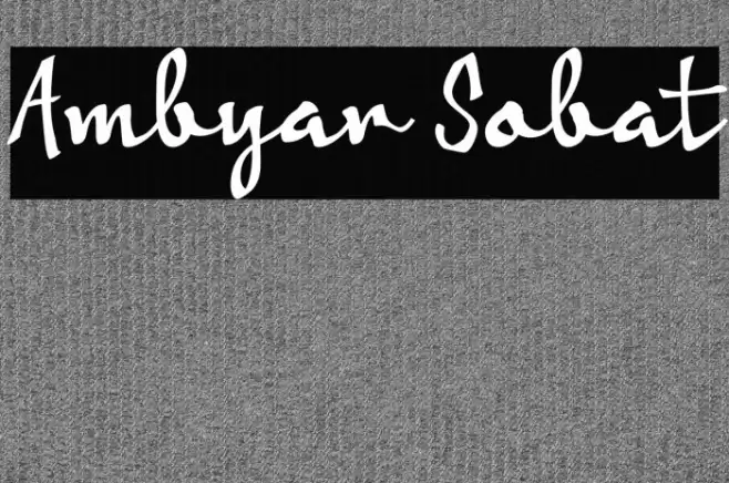 Ambyar Sobat Font examples