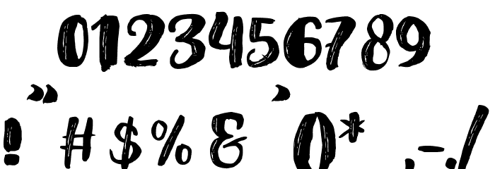 AmelBrushFont-Regular Font OTHER CHARS