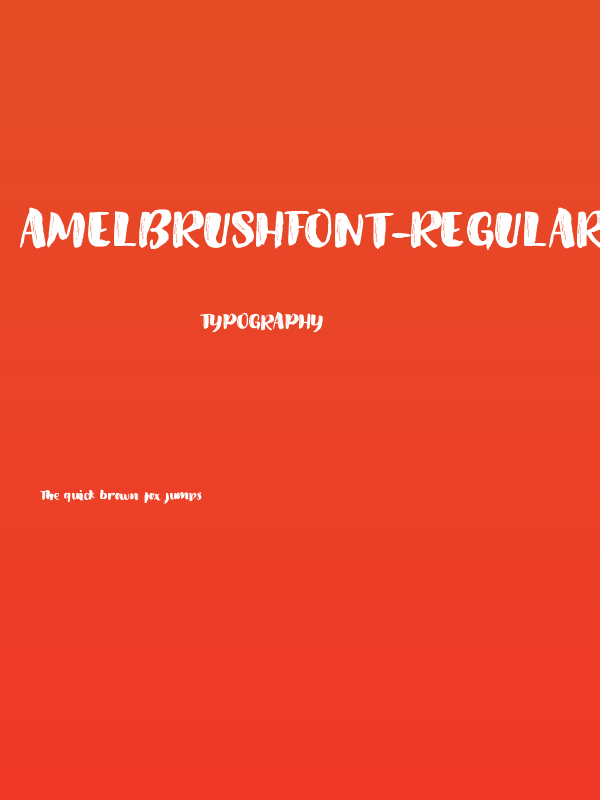 AmelBrushFont-Regular Poster