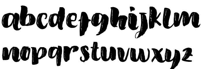 AmelBrushFont-Regular Font LOWERCASE