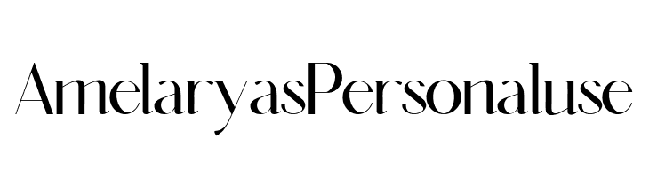 Amelaryas Personal use  Frei Schriftart Herunterladen