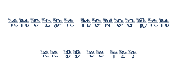 Amelda Monogram Font Preview