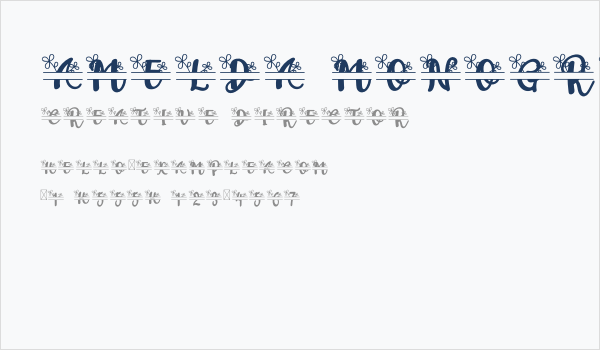 Amelda Monogram Business Card