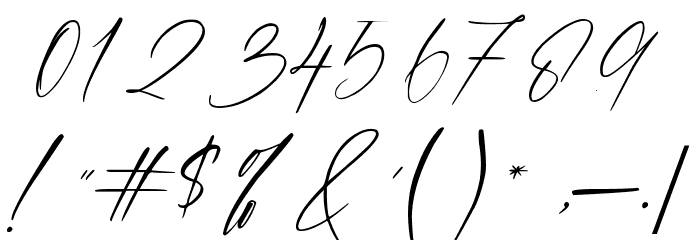 Amelia Bilquest Font OTHER CHARS