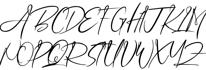 Amelia Bilquest Font UPPERCASE