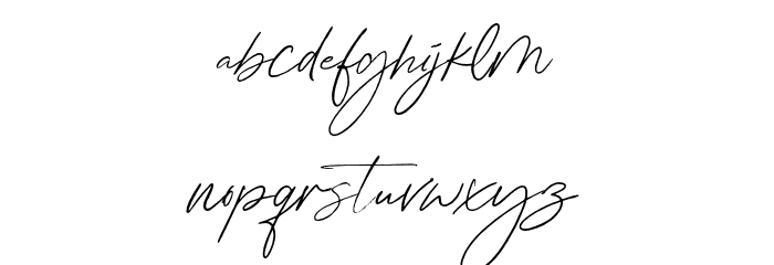 Amelia Bloomer Font LOWERCASE
