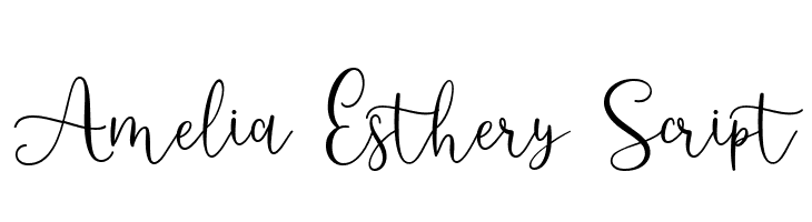 Amelia Esthery Script  les polices de caractères gratuit tlcharger