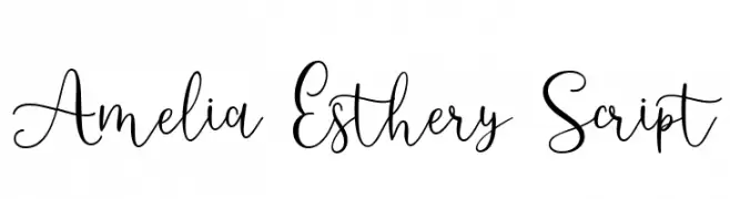 Amelia Esthery Script  Frei Schriftart Herunterladen
