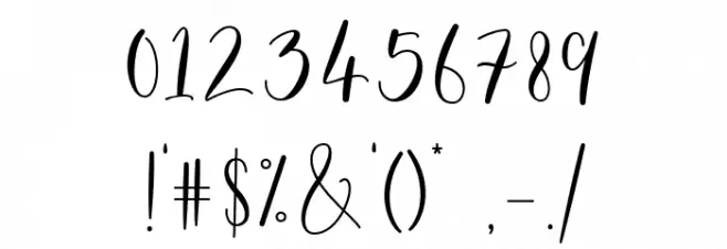 Amelia Esthery Script Font OTHER CHARS