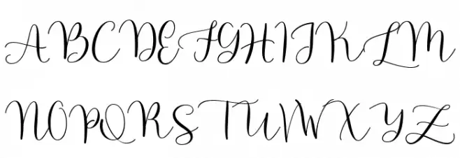 Amelia Esthery Script Fonte MAIÚSCULAS
