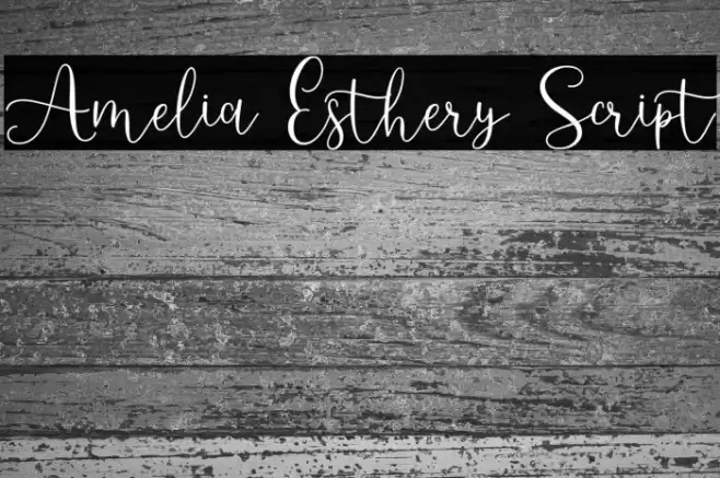 Amelia Esthery Script Font examples