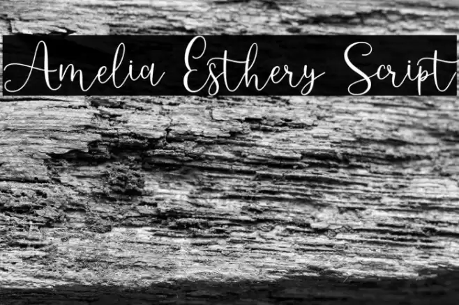 Amelia Esthery Script Font examples