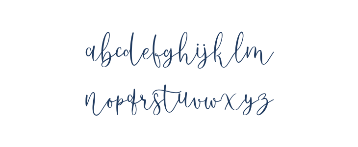 Amelia Esthery Script Lowercase