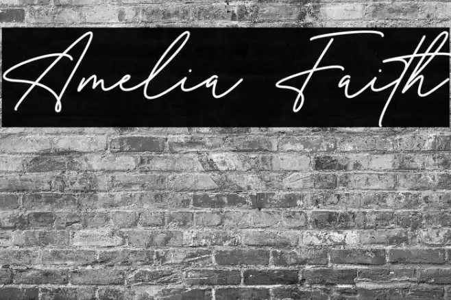 Amelia Faith Font examples
