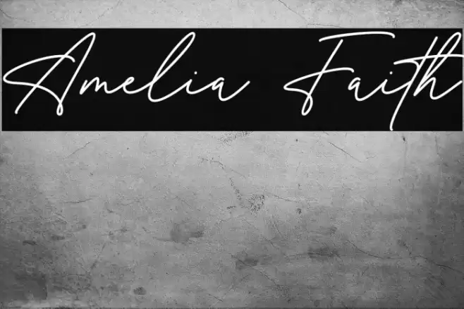 Amelia Faith Font examples