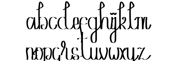 Amelia Jones Demo Font LOWERCASE
