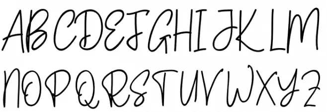 Amelia-Script Fonte MAIÚSCULAS