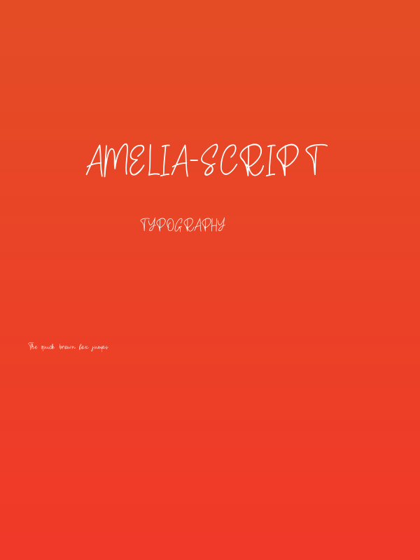 Amelia-Script Poster
