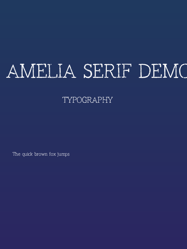 Amelia Serif DEMO Poster