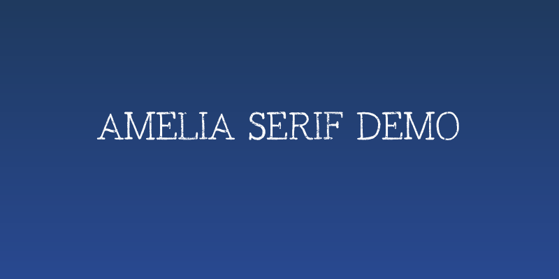 Amelia Serif DEMO Social Header