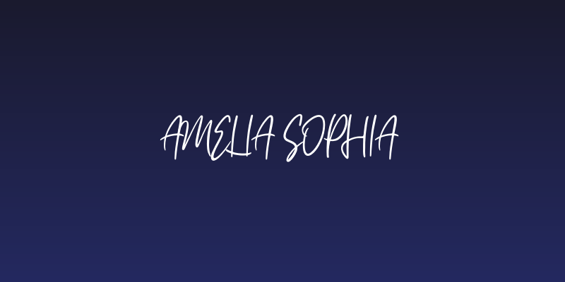 Amelia Sophia Social Header
