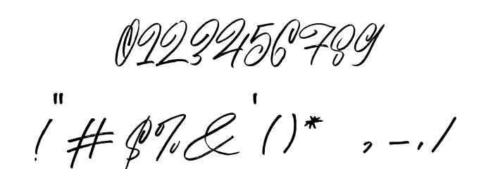 AmeliaBrightDemo Font OTHER CHARS