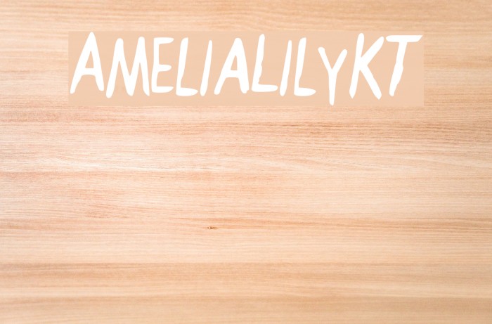 AmeliaLilyKT Font examples
