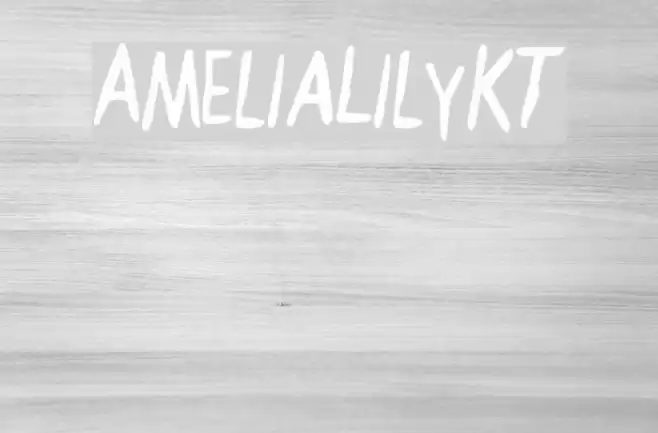 AmeliaLilyKT Font examples