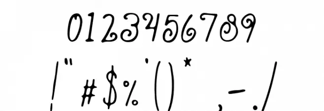 Ameliana Font OTHER CHARS