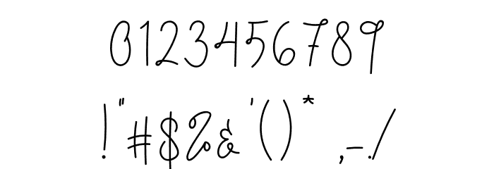 Amelin Secret Font OTHER CHARS