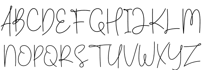 Amelin Secret Font UPPERCASE