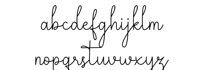 Amelin Secret Font LOWERCASE