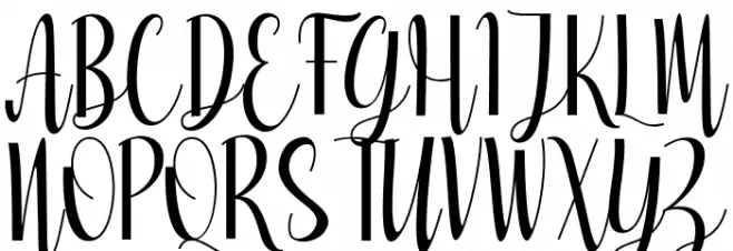 Ameliya Font UPPERCASE
