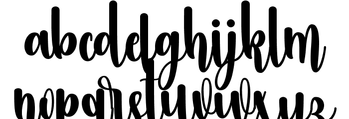 Ameliya Font LOWERCASE