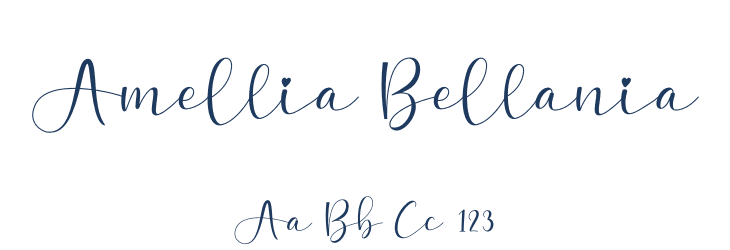 Amellia Bellania Font Preview