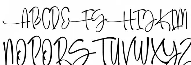 Amellia Ink Font UPPERCASE