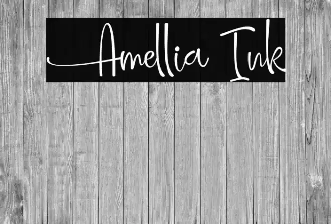 Amellia Ink Font examples